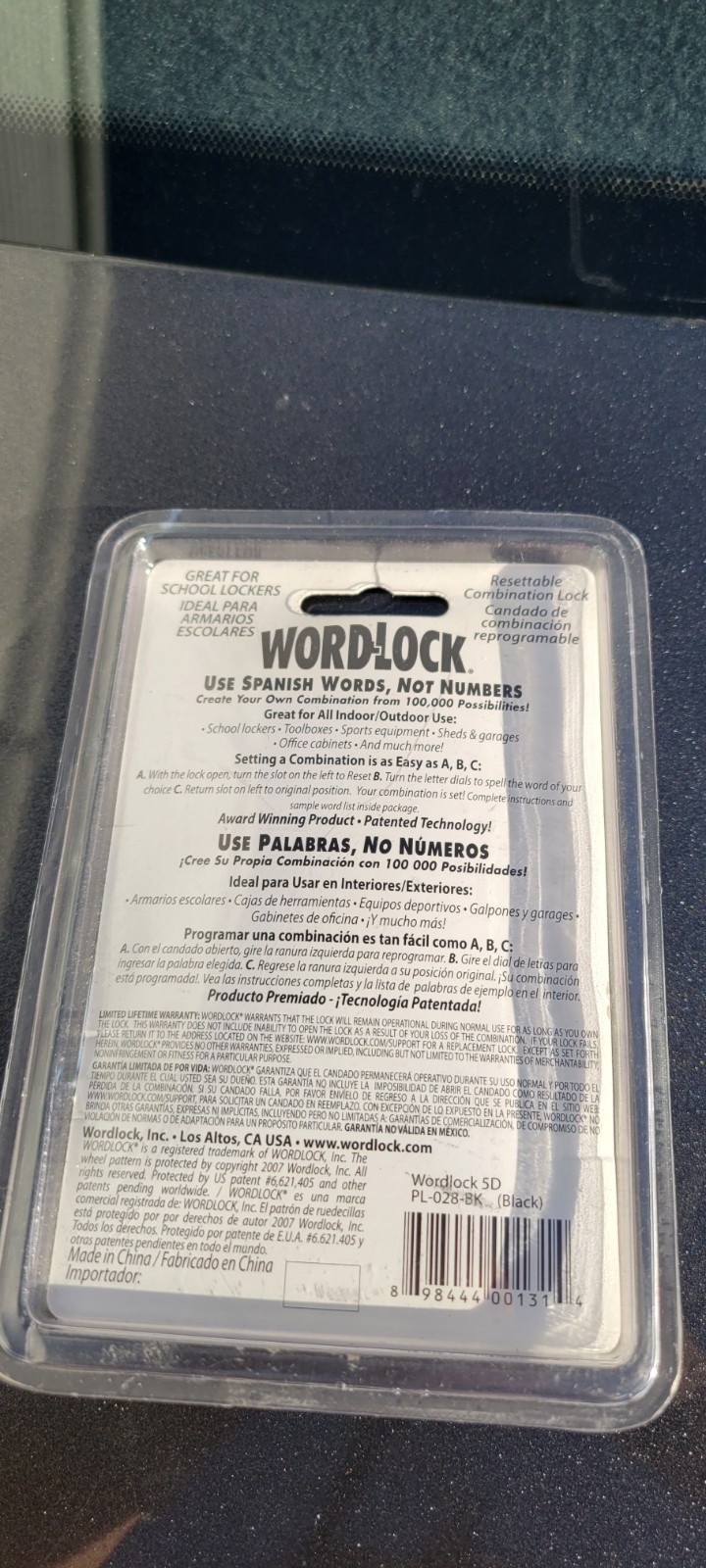 WordLock Padlock Brand New Sealed
