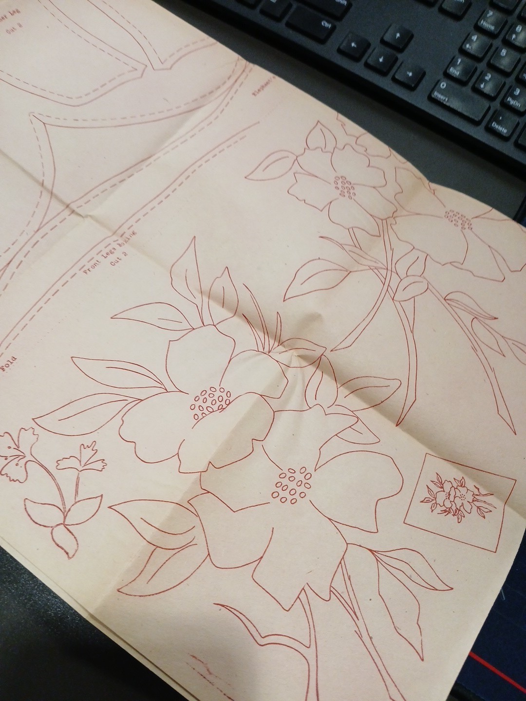VTG Workbasket Embroidery Transfer Pattern 2966 Elephant, Chair Set Ivy UNCUT