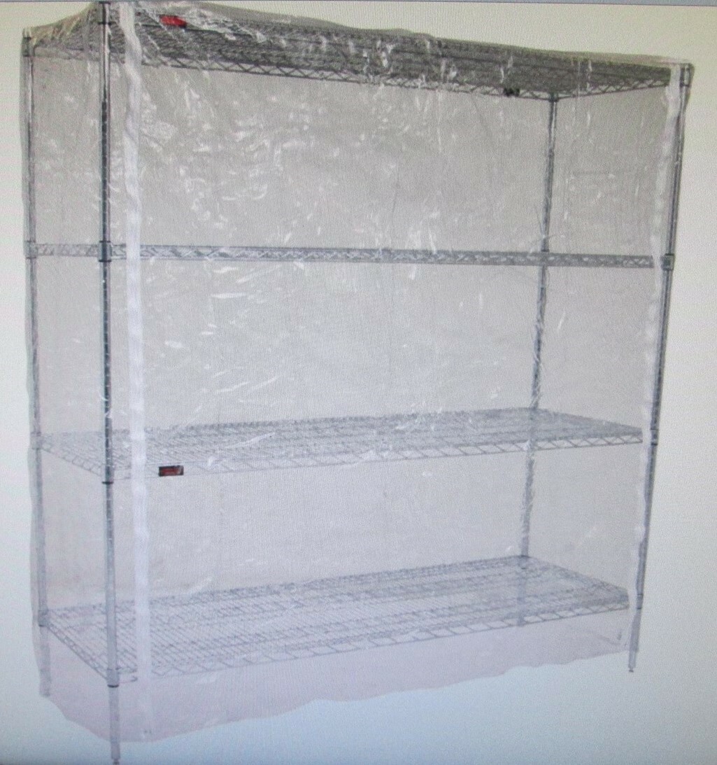 Eagle Zippered 63"H x 18"W x 60"L Clear Vinyl Cover for Carts and Shelves New