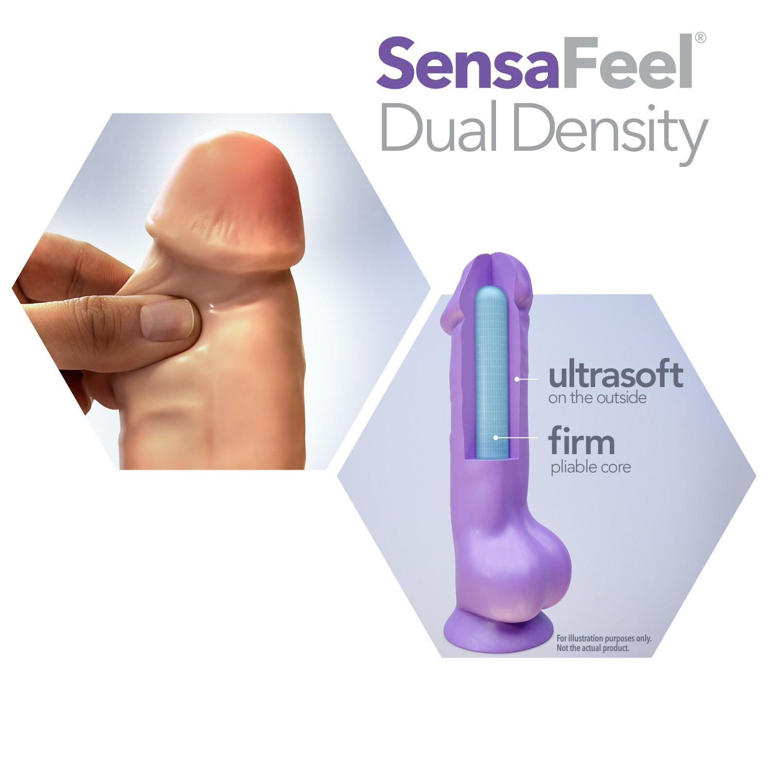 Blush Au Naturel 10 Inch Huge Realistic Suction Cup Harness Compatible Dildo