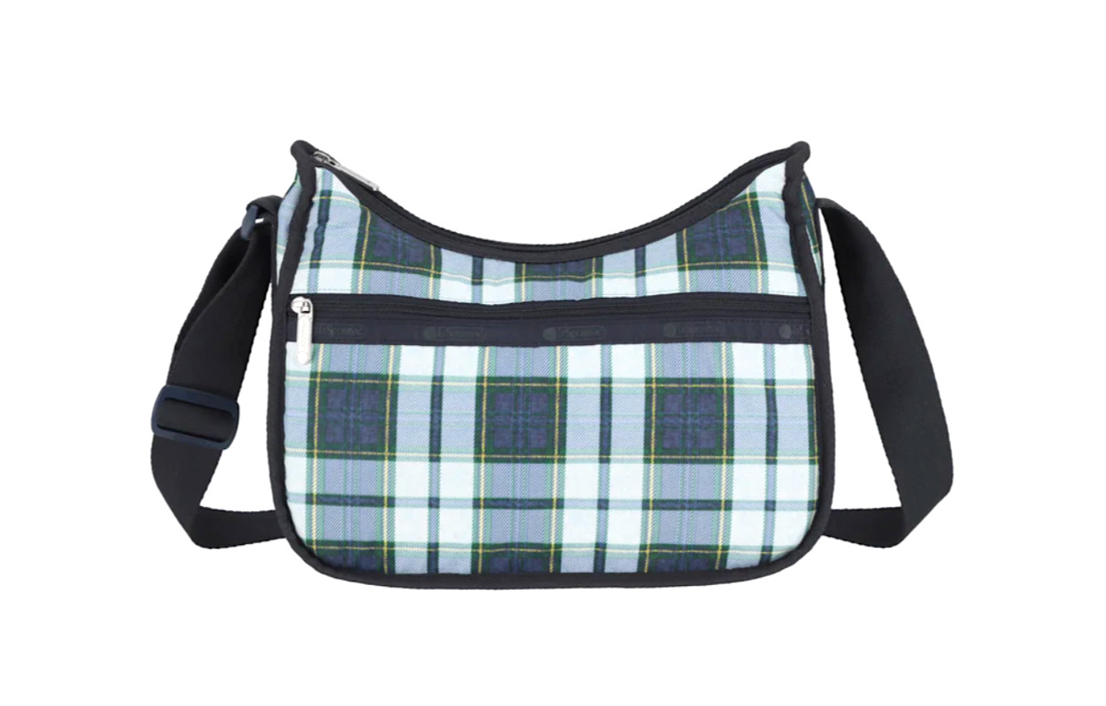LeSportsac Deep Blue Tartan Classic Hobo Crossbody Fashion Trending Bold Plaid