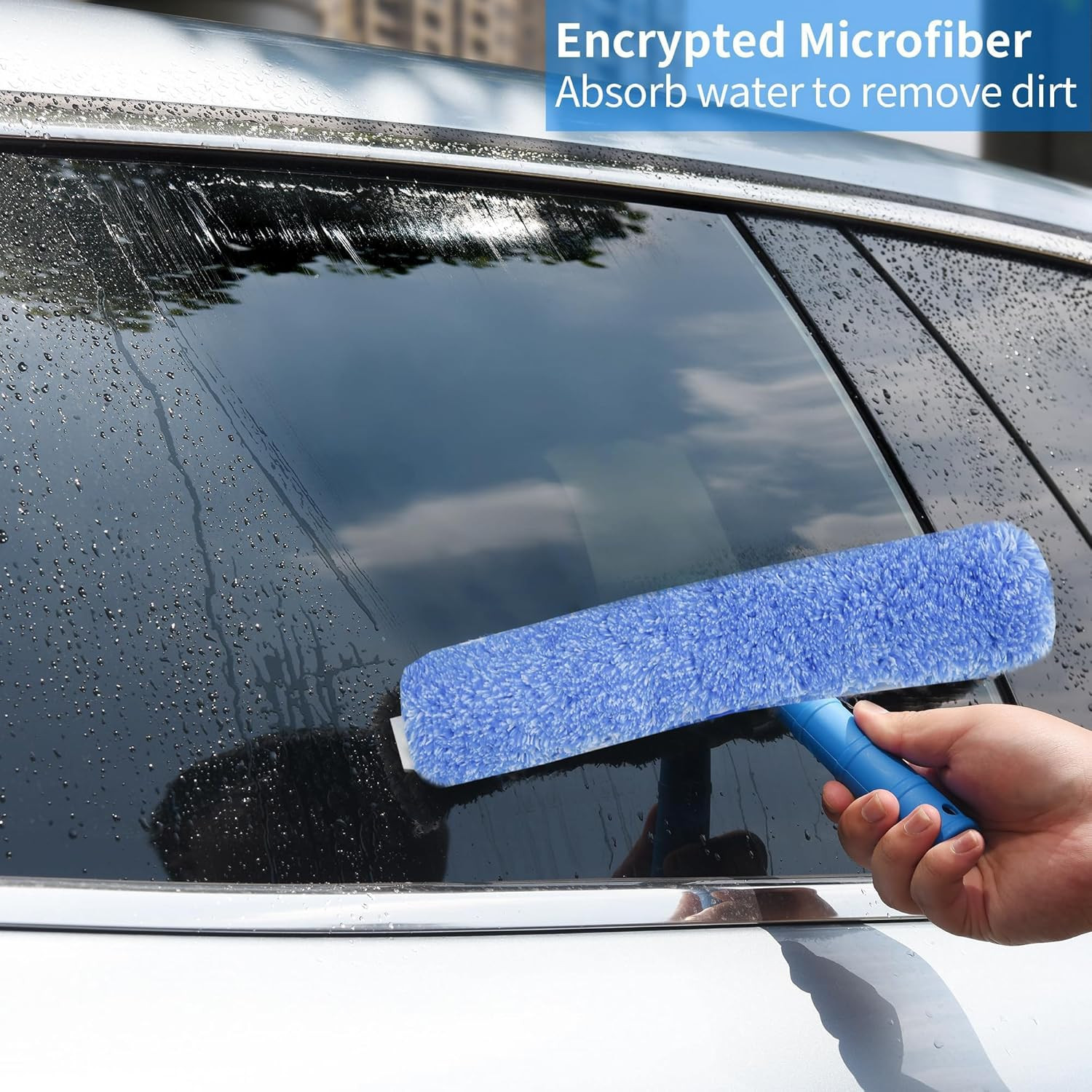Squeegee for Window Cleaning,Window Cleaning Squeegee kit with Bucket&Microfiber