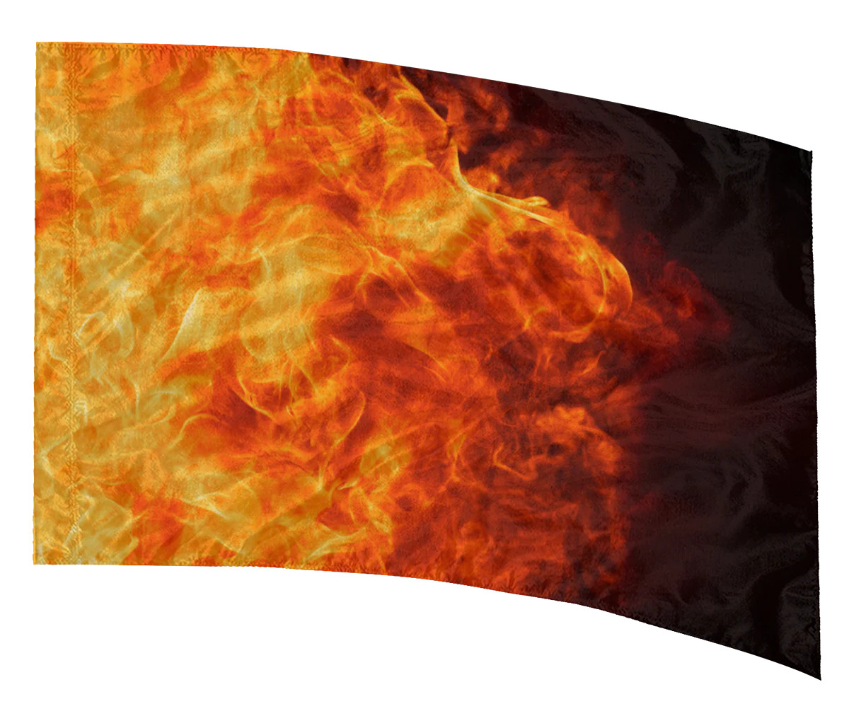 COLOR GUARD FLAGS ETERNAL BLAZE SILKS - NEW - 36" x 54" Standard Curved