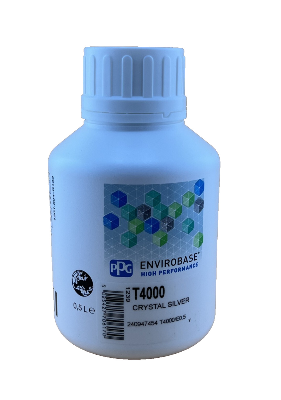 PPG T4000 Envirobase CRYSTAL SILVER 0.5L - FREE SHIPPING
