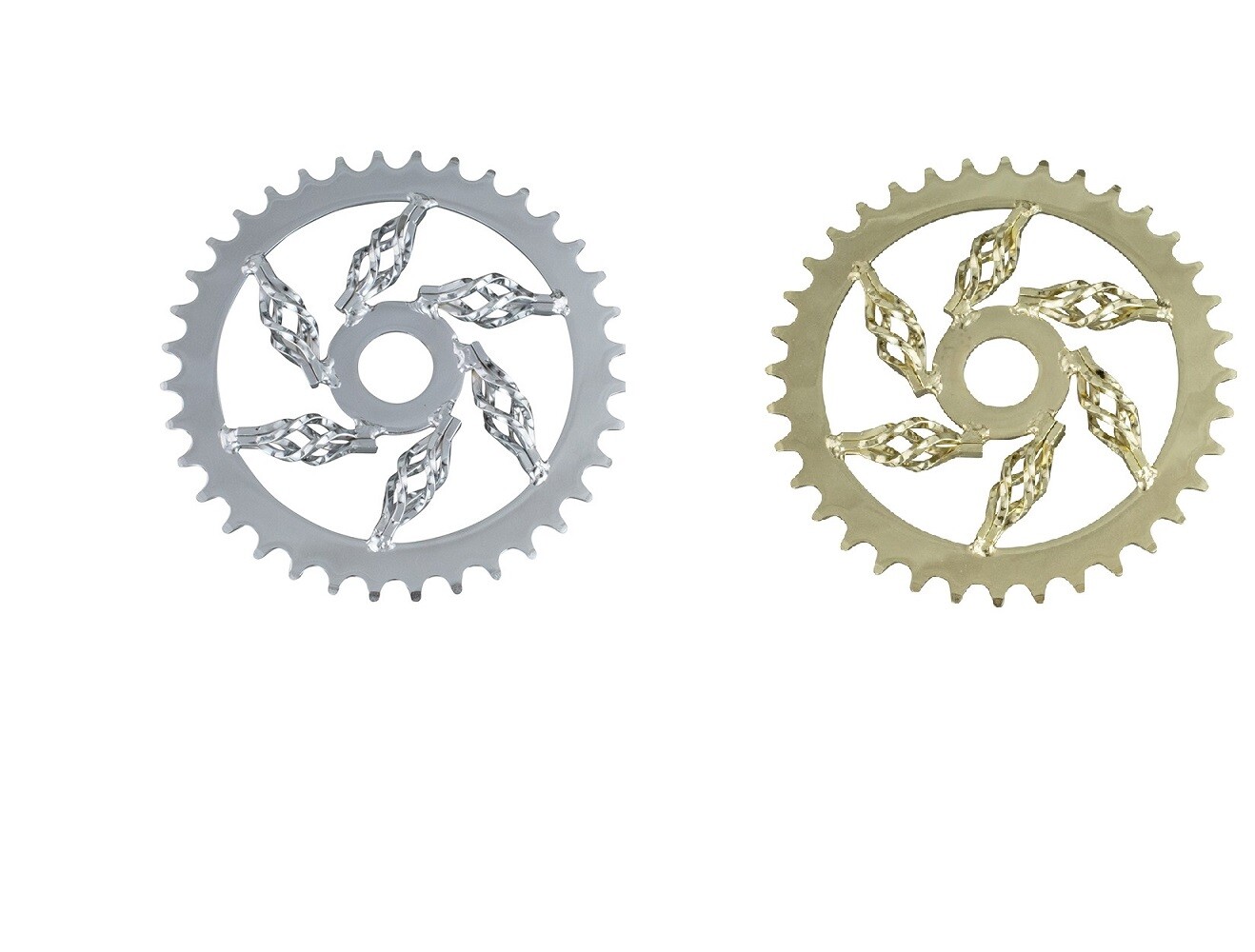 CAGED Bicycle ChainRing  44T x 1/2" x 1/8 CHROME GOLD BLACK Lowrider Bikes