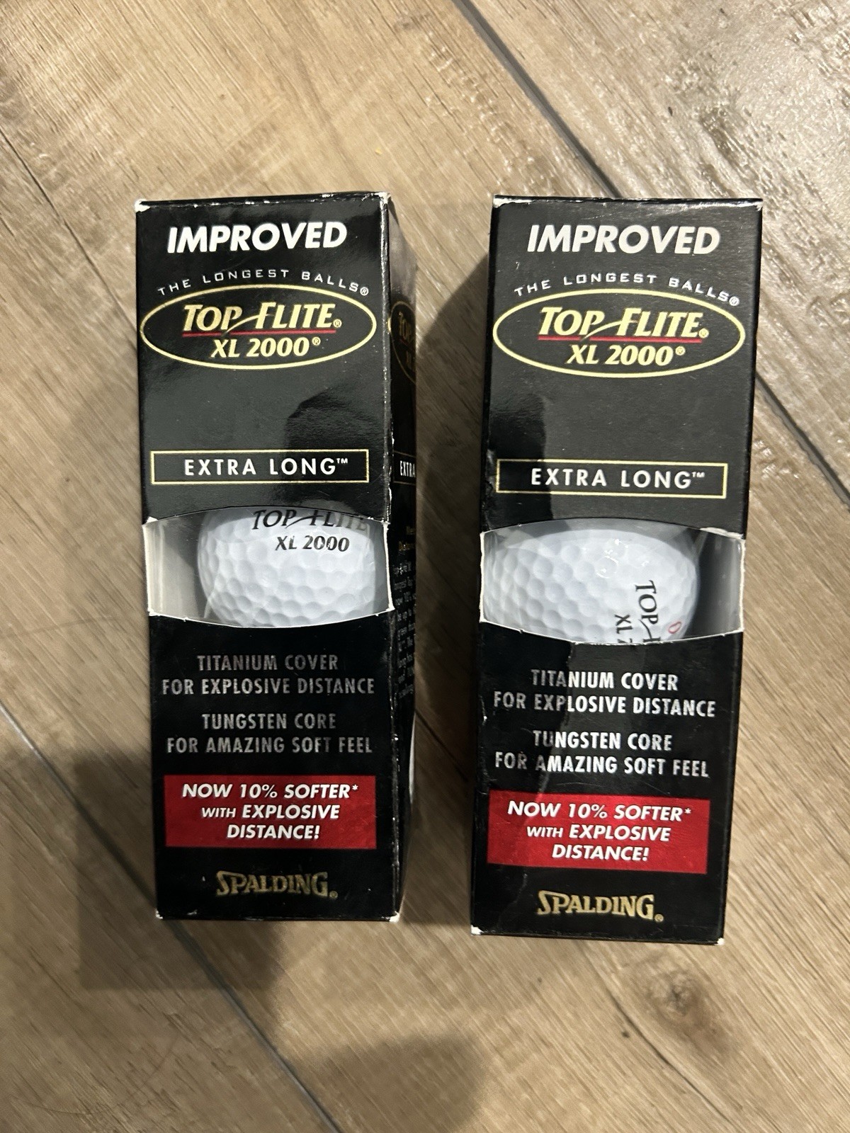 Spalding Top Flite XL 2000 Golf Balls 2 PACKS with 3 in each pack - 6 Balls NEW