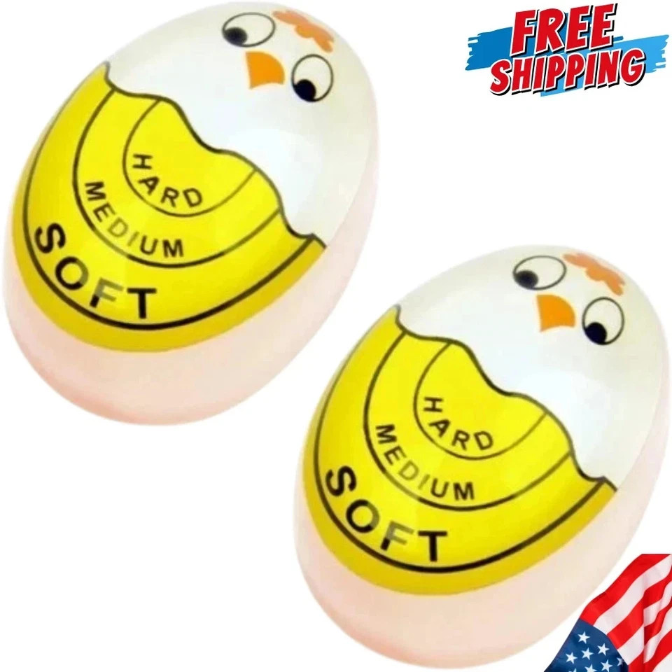 Color Changing Egg Timer - Hard And Soft Boiled Eggs With Sensitive Indicator