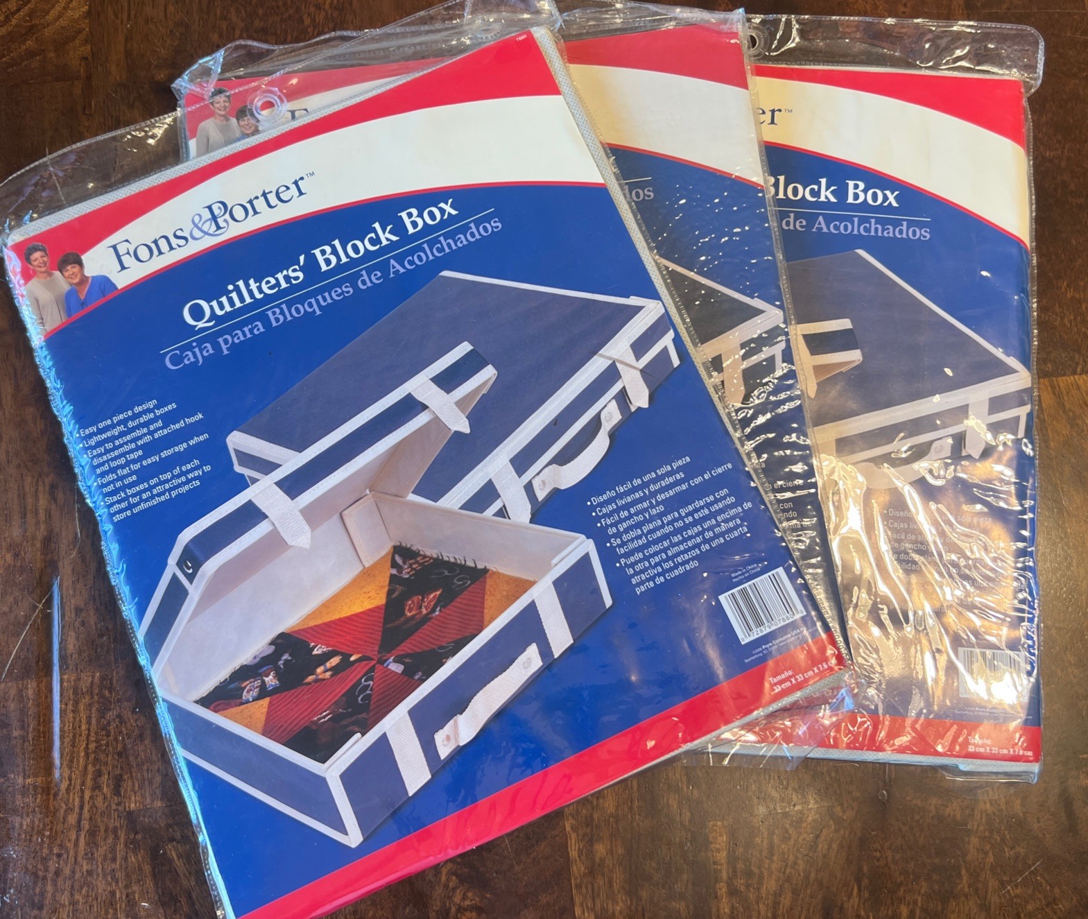 Fons & Porter Quilters Block Box 13x13x3 NIB Lot Of 3 See Pics 2006