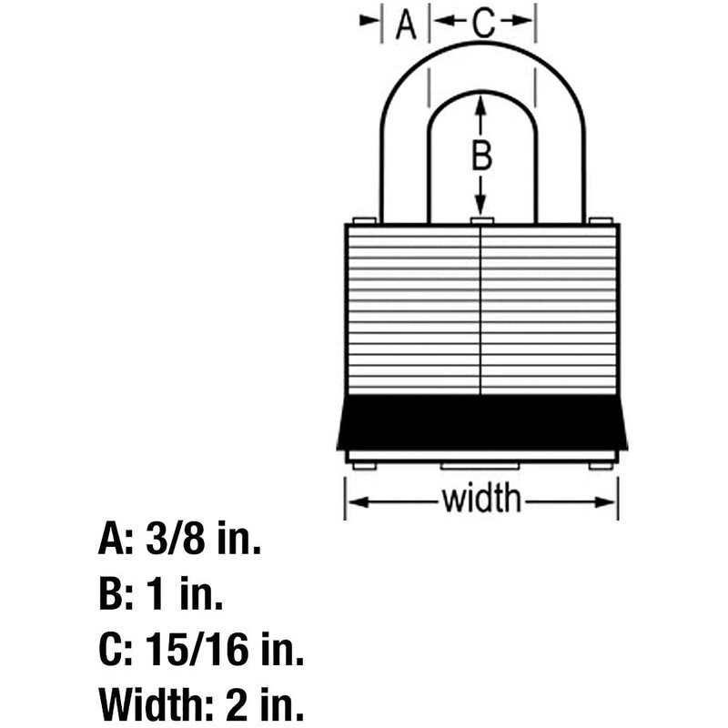 Master Lock Company 5D Maximum Security Keyed Padlock Silver Laminated
