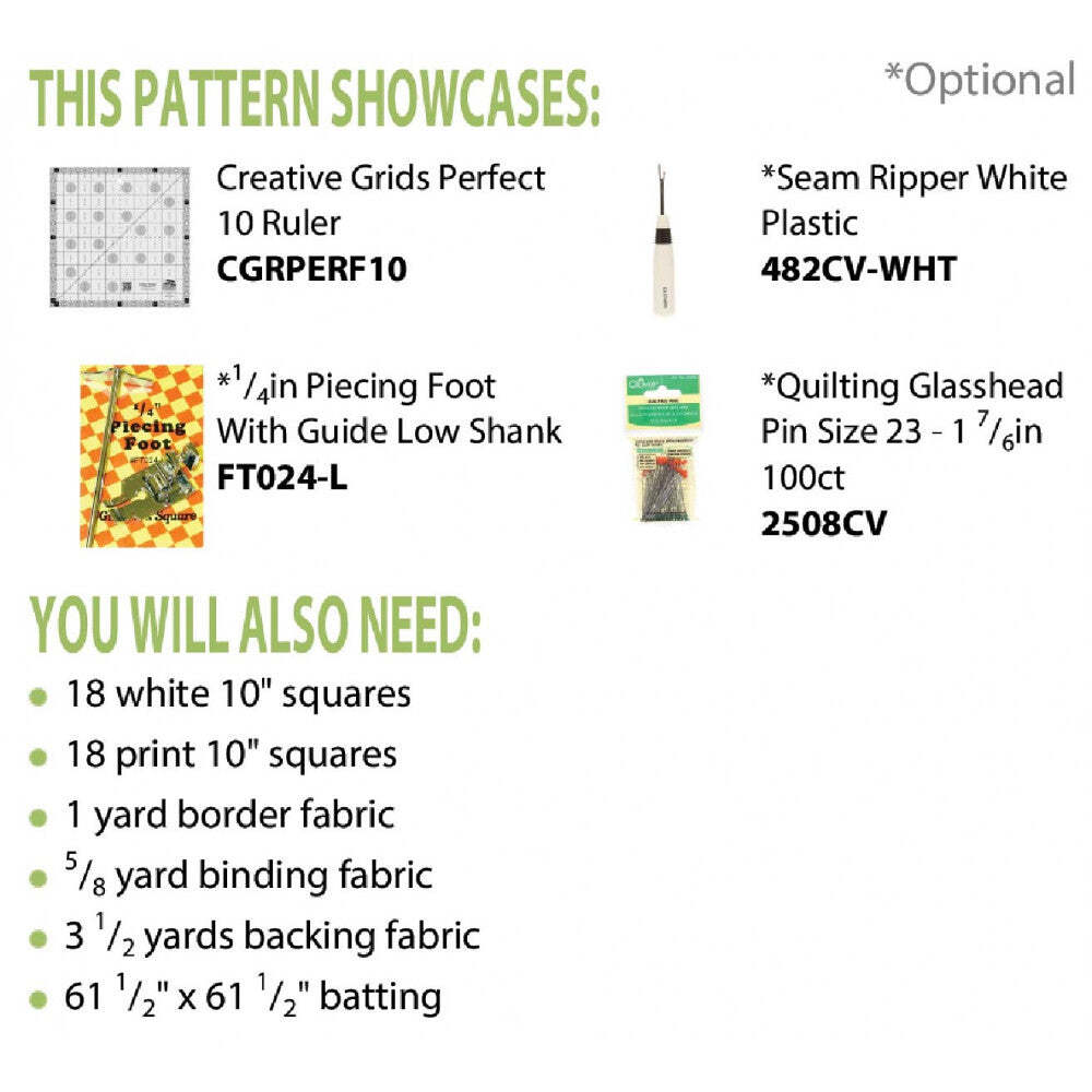 Cut Loose Press, Acadia Quilt Pattern