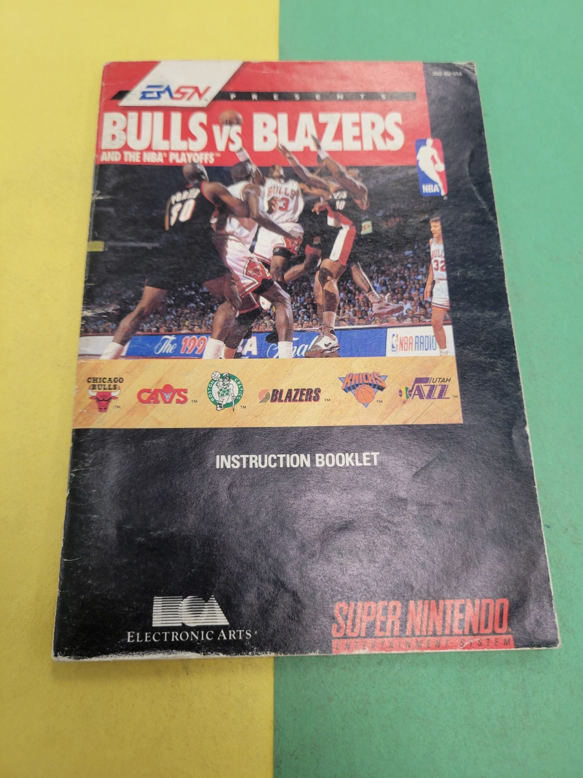 Super Nintendo Bulls vs Blazers Replacement Instruction Booklet Only