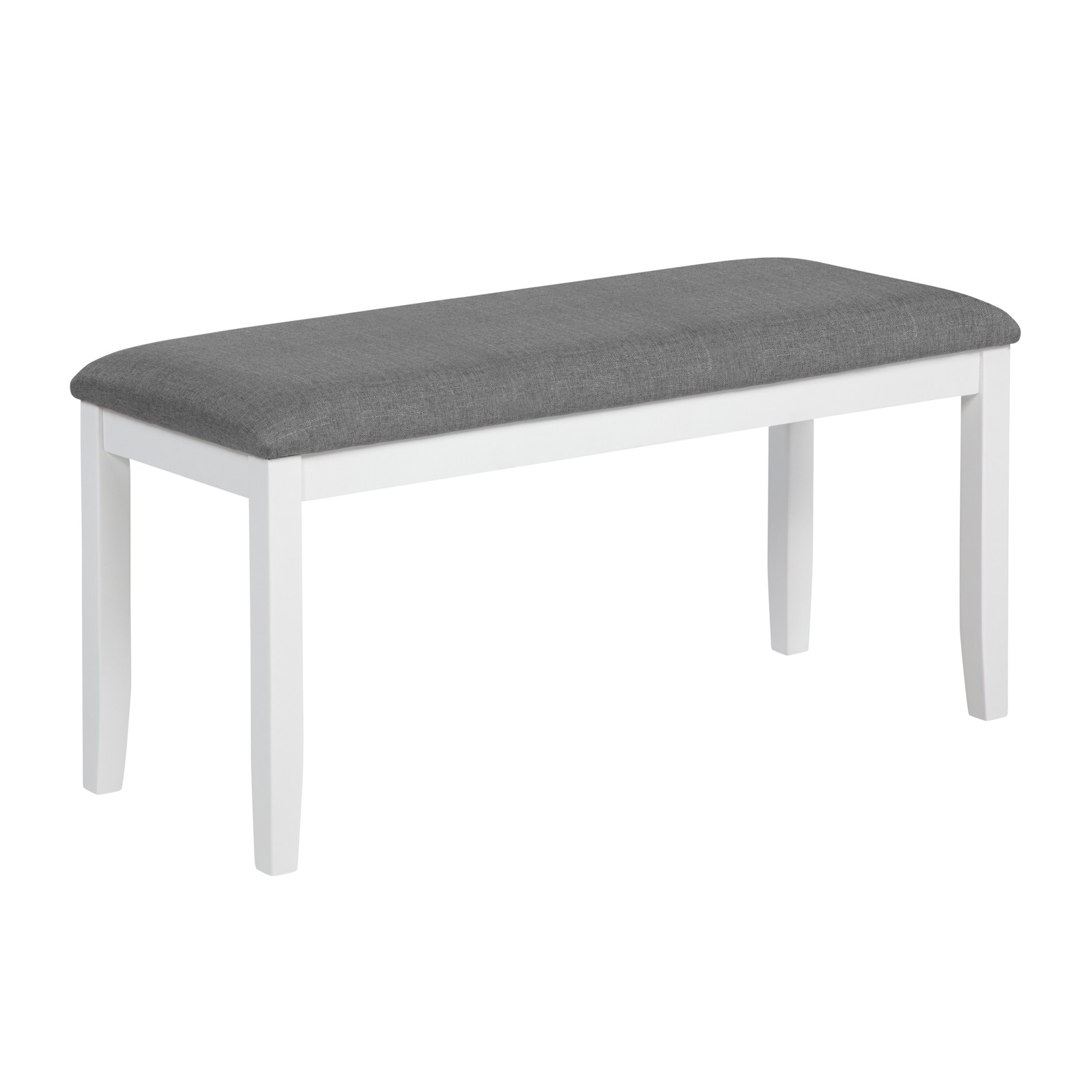6-Piece Rectangular Wood Dining Table Set w/ Bench & 4 Upholstered Chair Modern