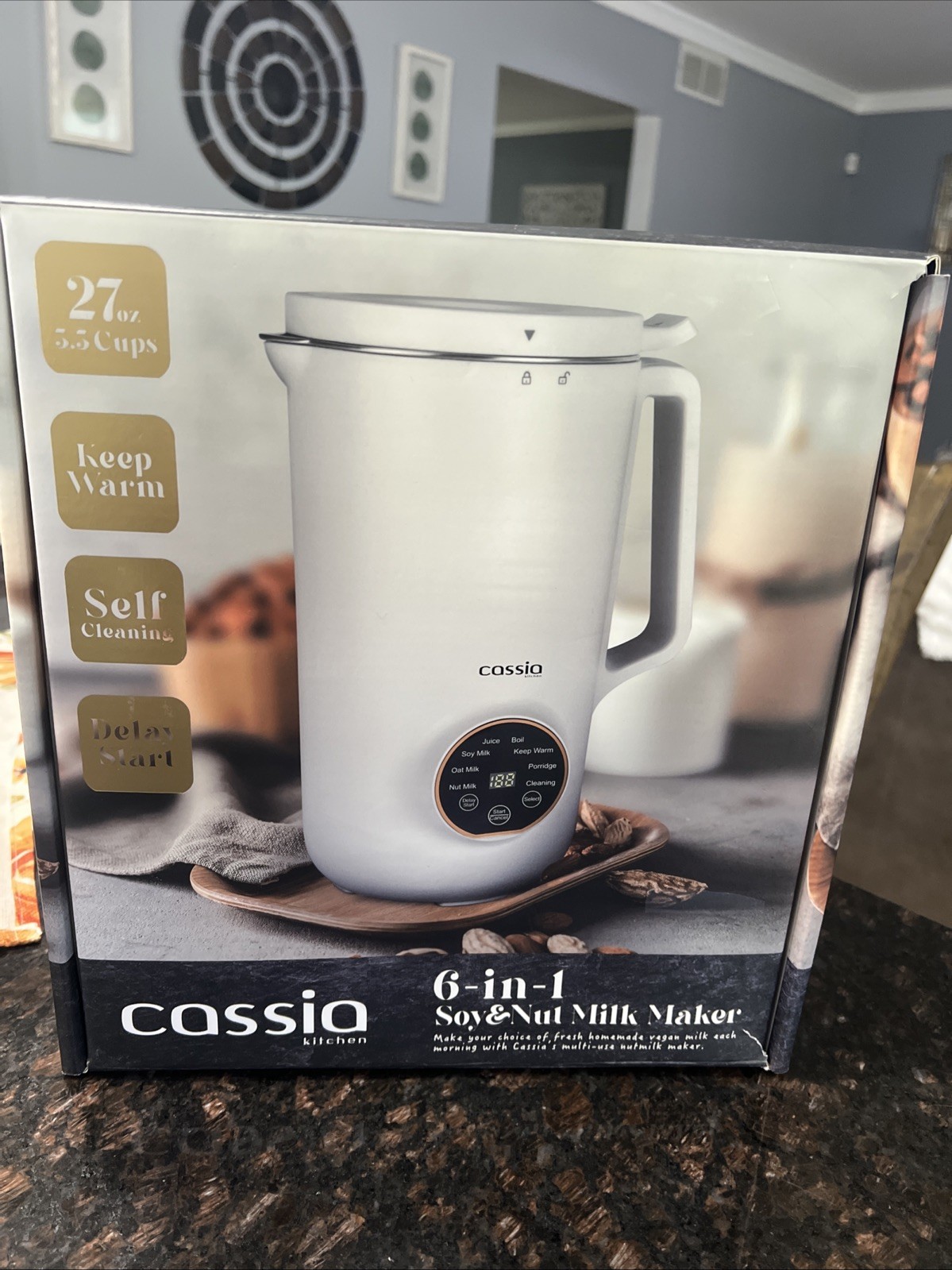 Cassia Kitchen  | 6 In 1 Soy And Nut Milk Maker | 27oz | New In Box