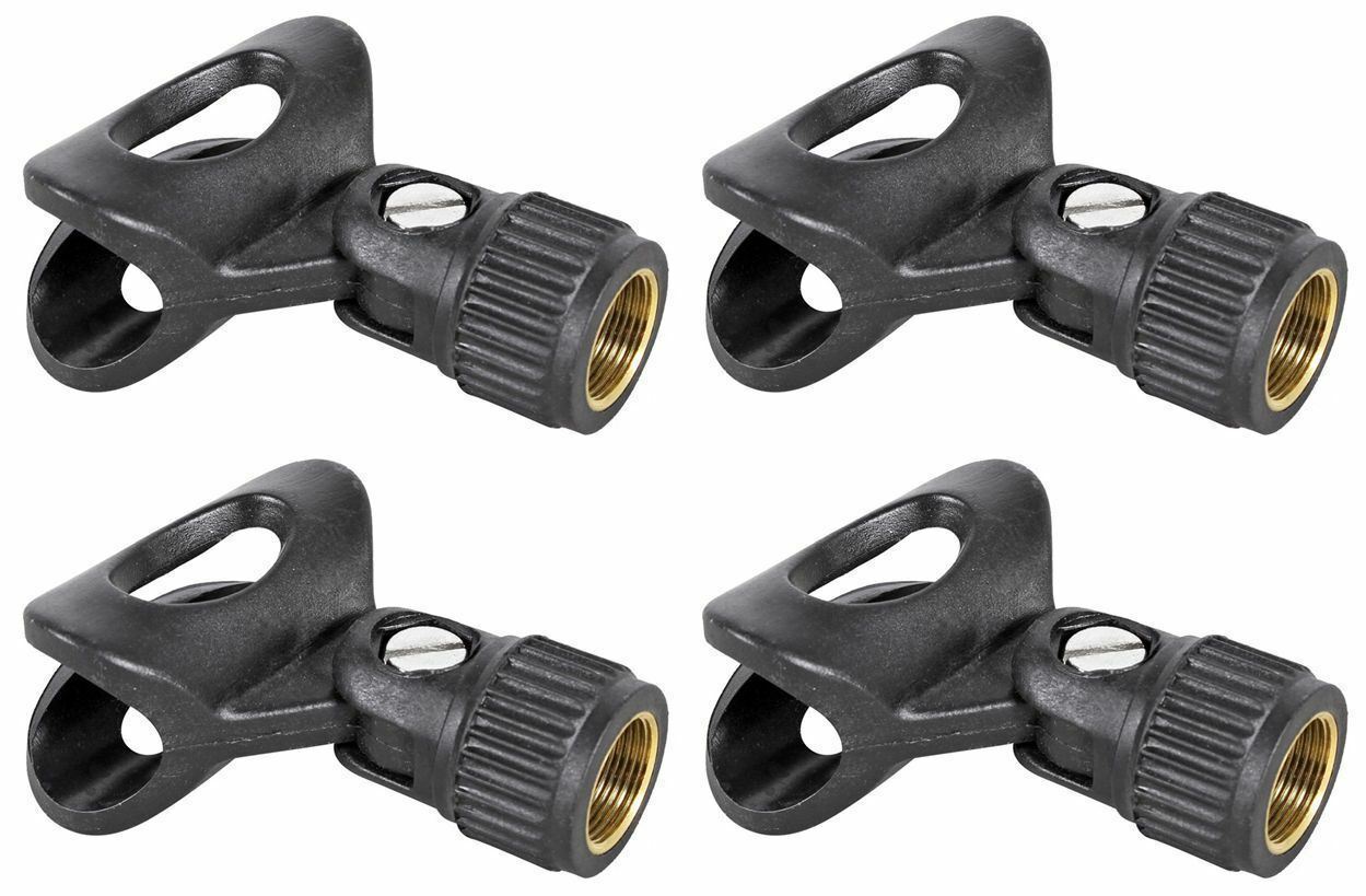 4) Rockville Universal Microphone Clip Clips For Wired Mic Such as SM57/SM58 Etc