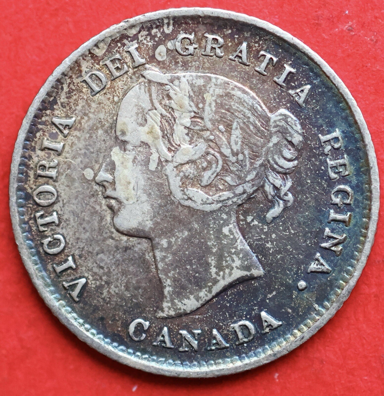 1874H Canada 5 Cents Cr 4 - VF/EF - Lot#12097