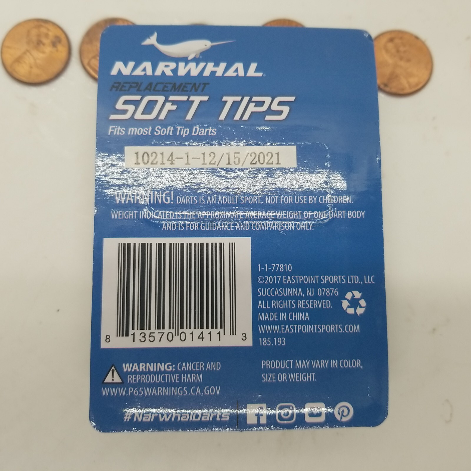 50 Count - Narwhal Soft Tips Replacement for Darts *BRAND NEW IN PACK*