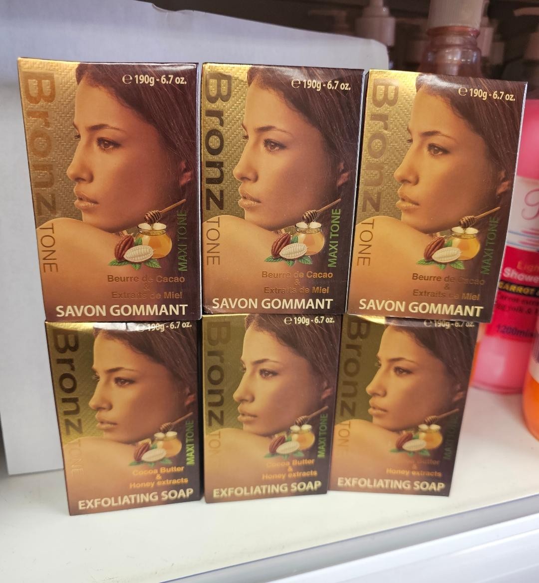 6 pack 190g Bronze exfoliating soap