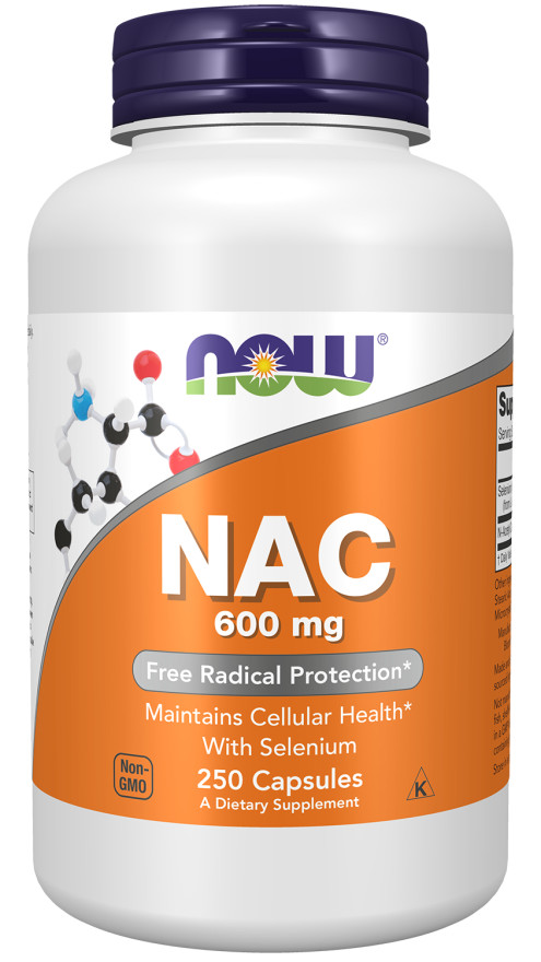 NOW Foods NAC N-Acetyl Cysteine 600mg 250 Caps Free Radical   01/27EXP