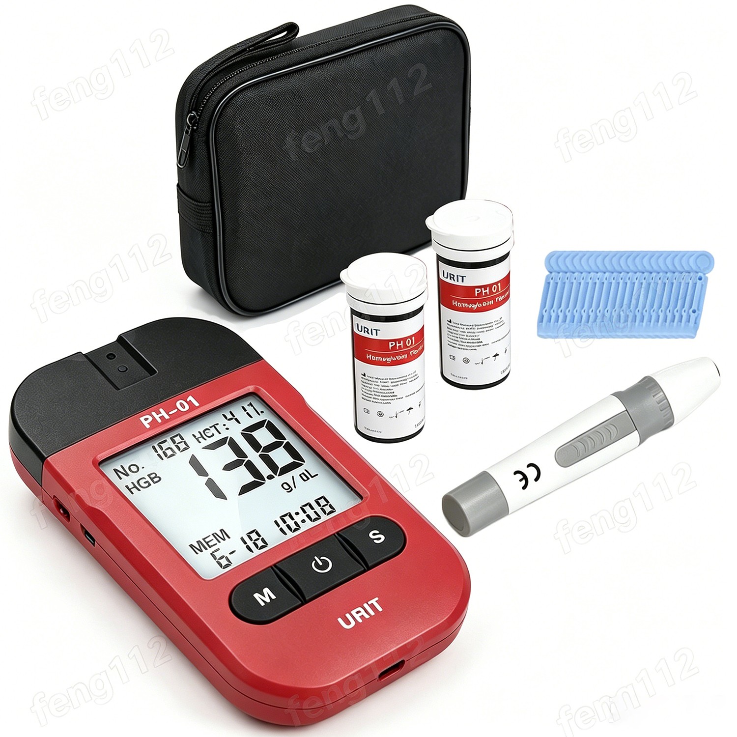 Hemoglobin Analyzer Tester Meter Hb Analyzer Home Tester Strip 50 Test Paper