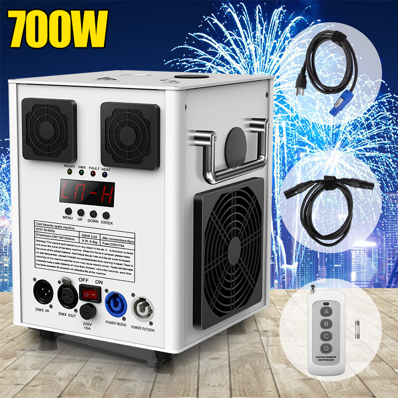 700W Holdlamp Cold Spark Machine DMX Stage Firework Machine 6.6-10ft DJ Wedding