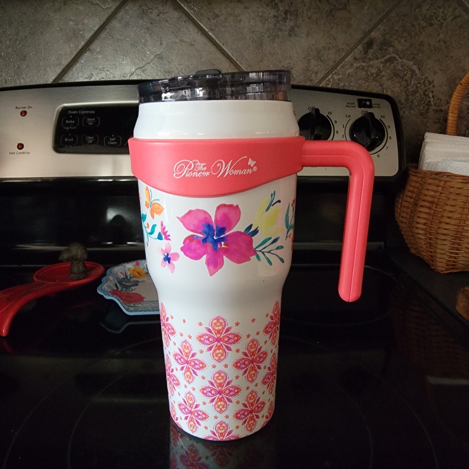 The Pioneer Woman Folk Geo Stainless Steel Insulated Tumbler with Lid 40 oz