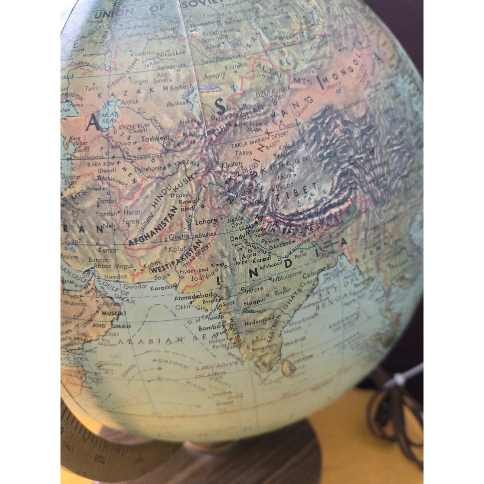 Vintage Replogle Illuminated World Globe