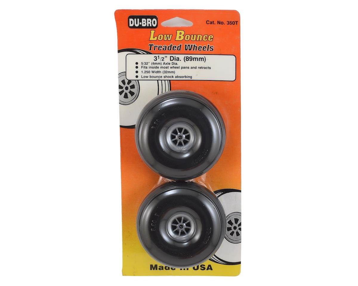 DuBro 3-1/2" Treaded Low Bounce Wheels (2) [DUB350T]