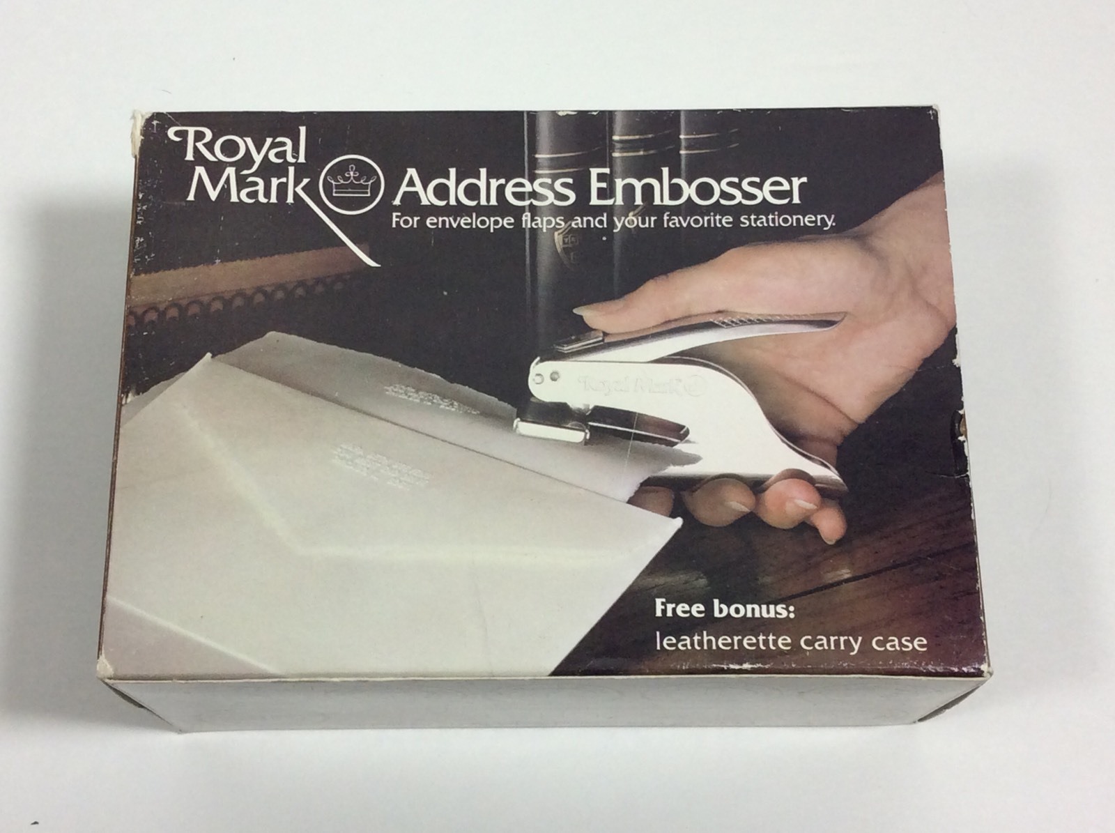 Vintage Royal Mark Personal Address Embosser RM-100 With Leatherette Carry Case