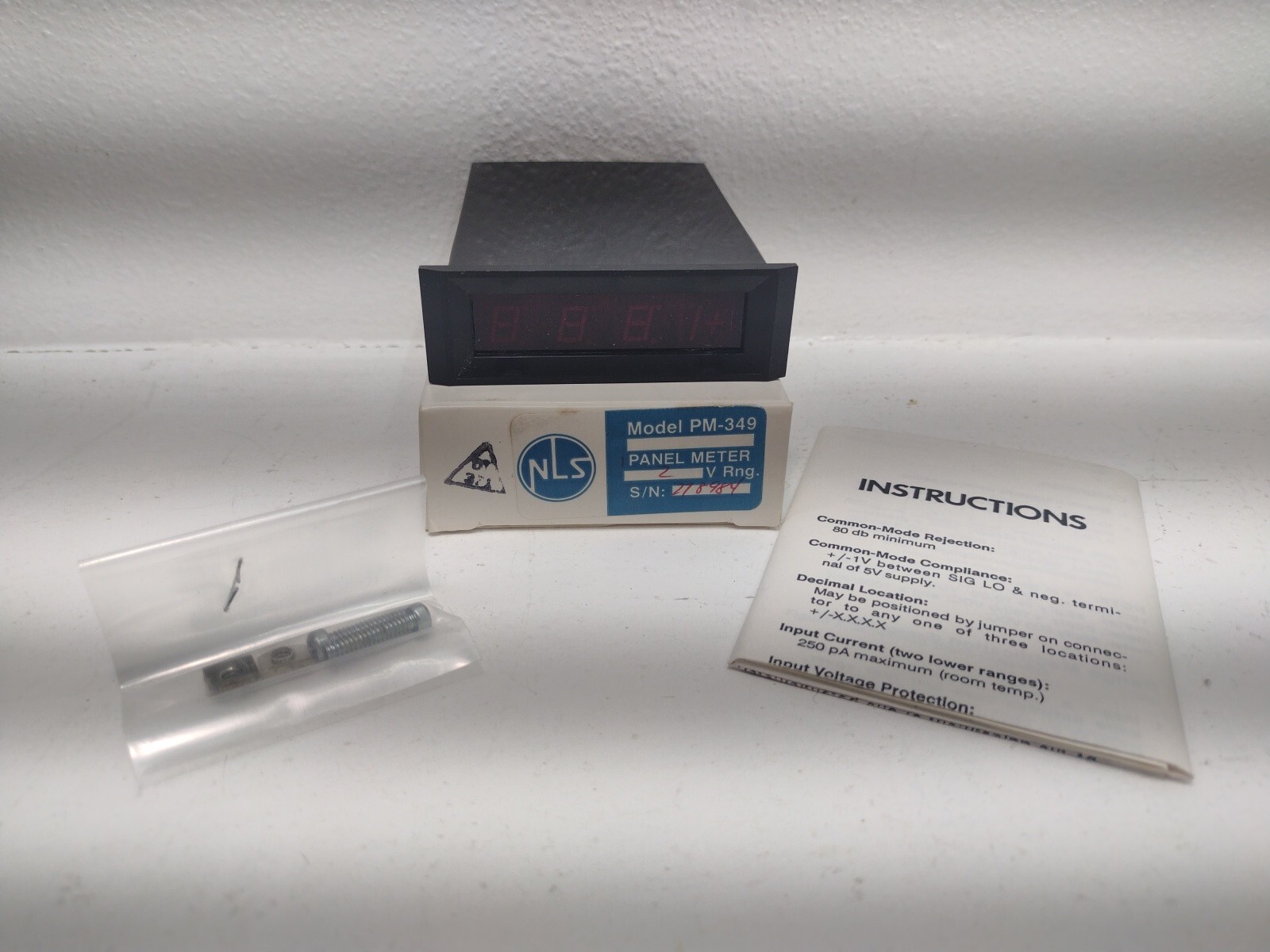 NLS (Non-Linear Systems) PM-349 Digital Panel Meter 3-1/2 Digit NEW