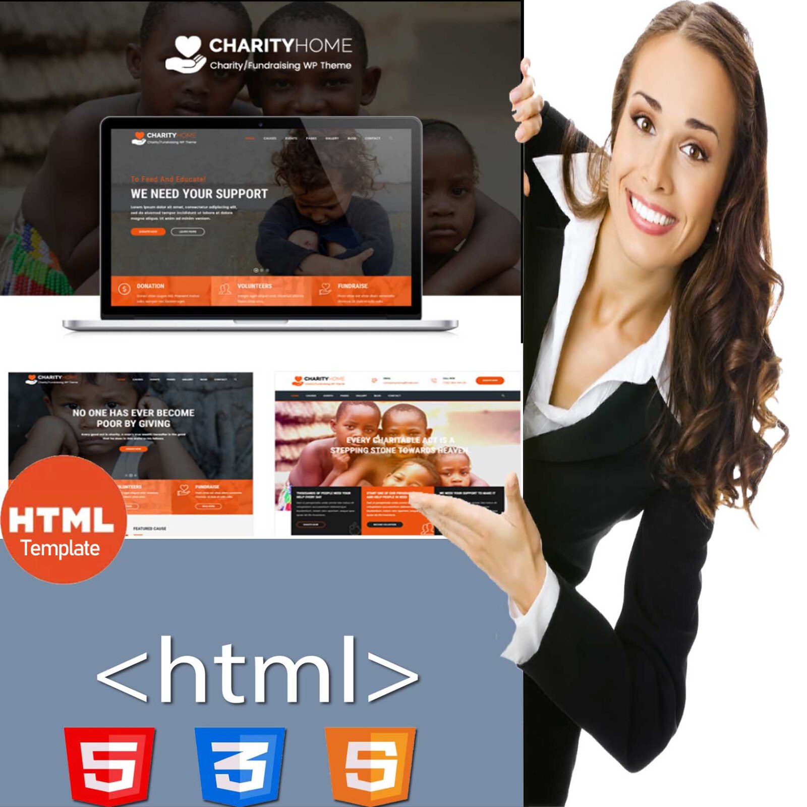 CHARITY - FUNDRAISING | Full HTML Website Template