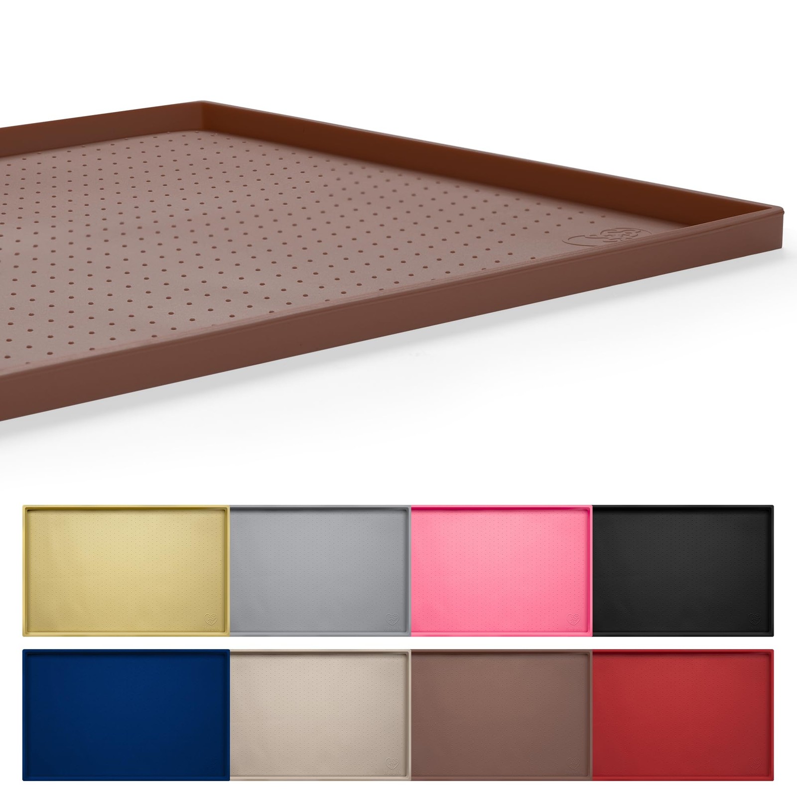 Dog Feeding Mat,100% Waterproof Food Grade Silicone Pet Food and Water Bowl Plac