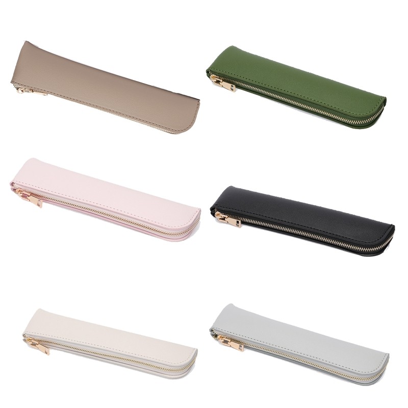 Vintage Leather Pen for Case Pocket Pen Pouch Mini Stationery Organizer Bag for