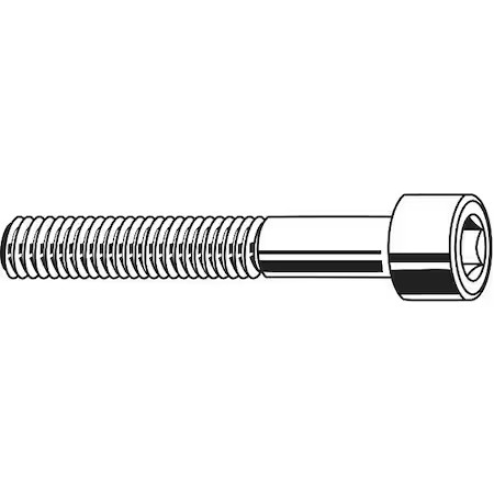 3/8"-16 Socket Head Cap Screw, Socket, Black Oxide Steel, 3-1/4 In Length, 10