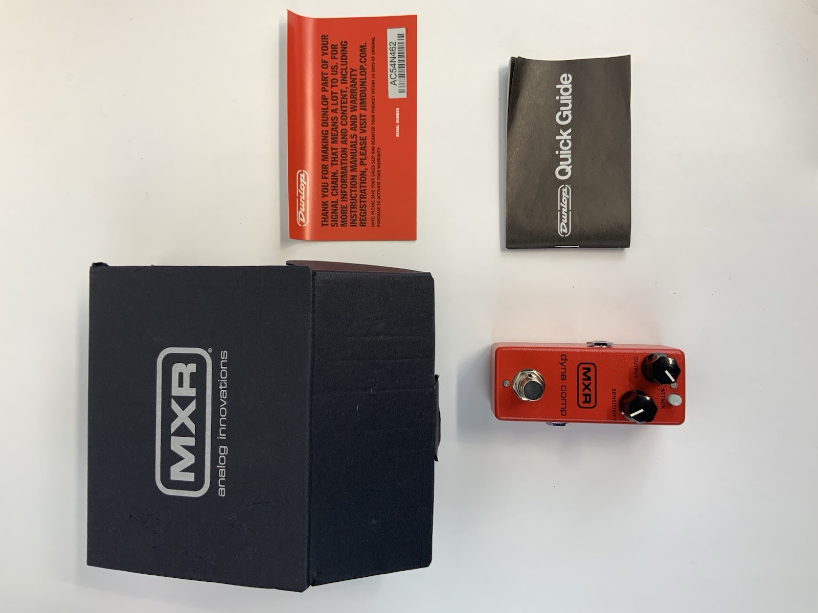 MXR M291 Dyna Comp Mini Compressor Pedal NEW w/ Box Manuals Red Guitar FX