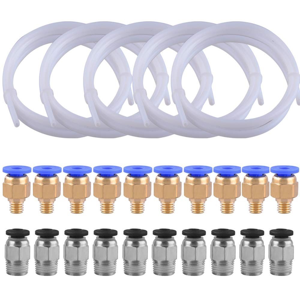 Teflon Tube PTFE Tubing Fittings Connector for 3D Printer 1.75mm