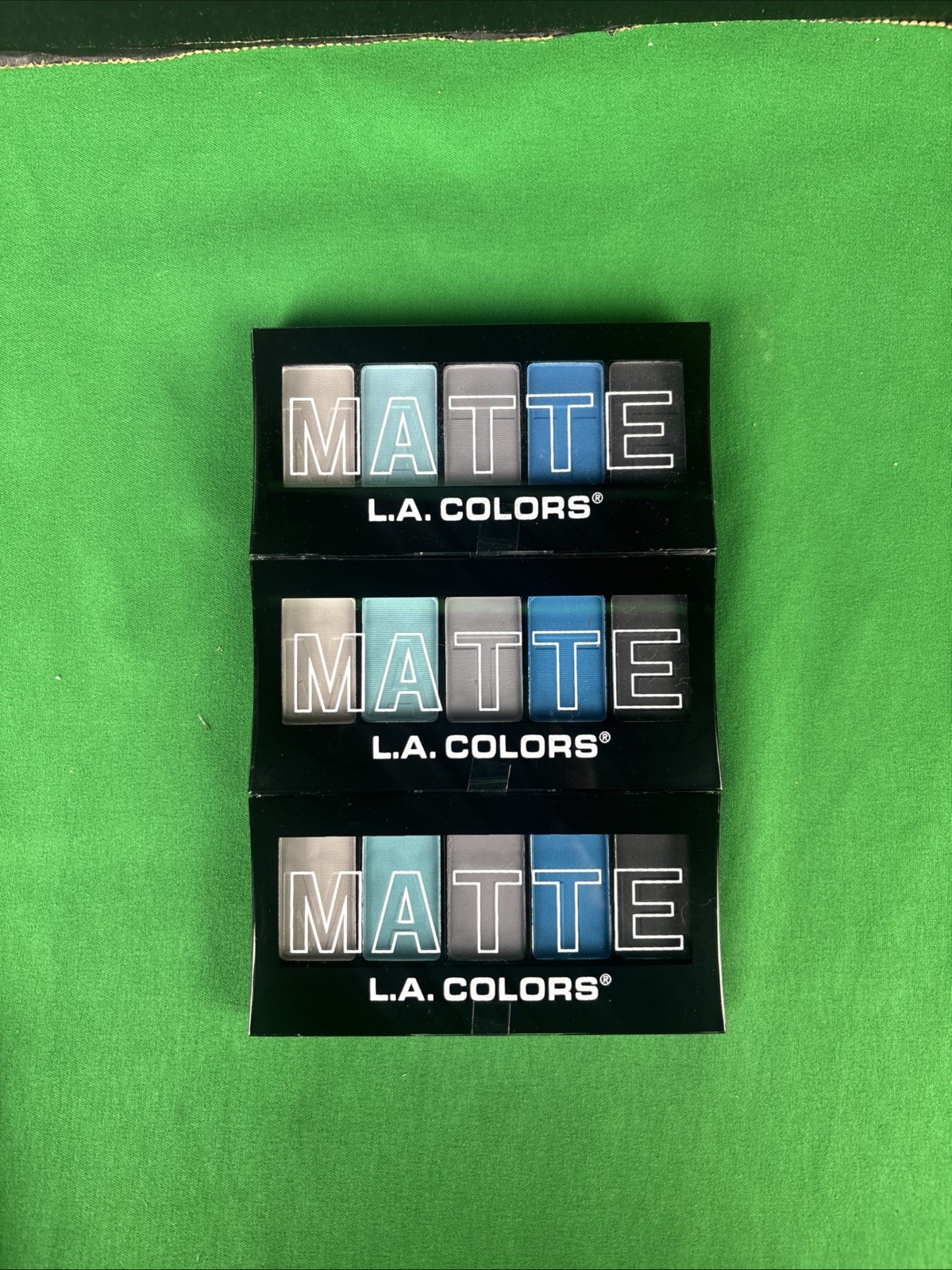 3 PK L.A. Colors Matte Eyeshadow - Blue Denim