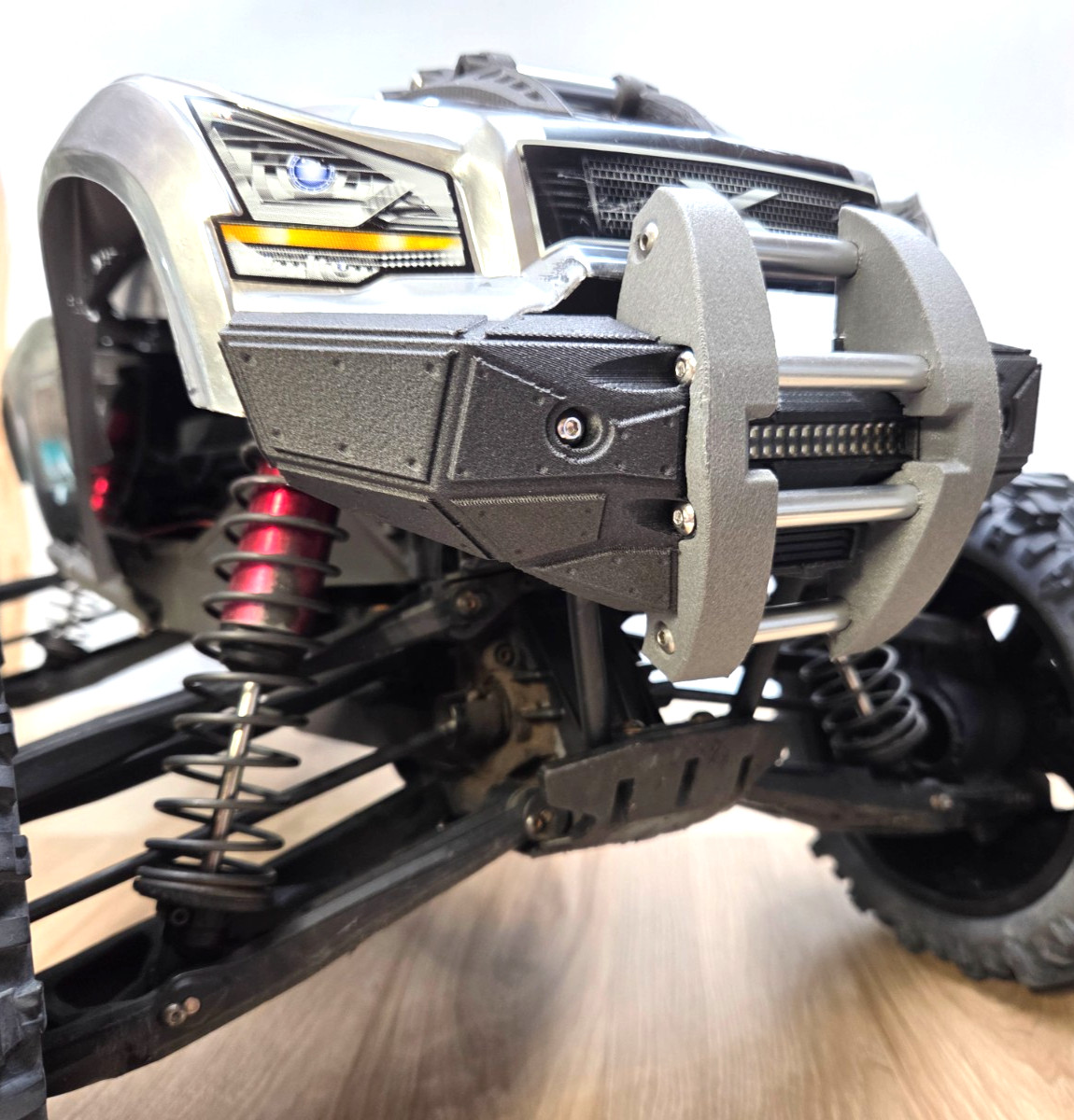 Heavy Duty Ram Bumper Set for Traxxas X-Maxx XMaxx X Max – LED Compatible