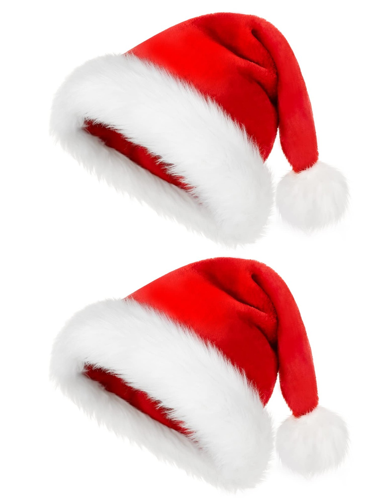 Santa Hat for Adult Large Christmas Hat Xmas Holiday Oversized Velvet Hat for...
