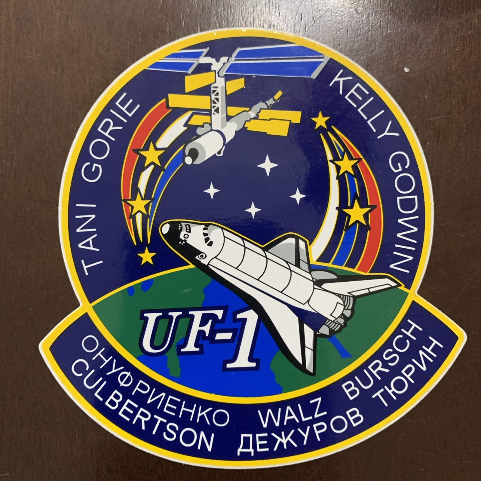 Vintage New STS-108 Crew Patch Vinyl Sticker NASA