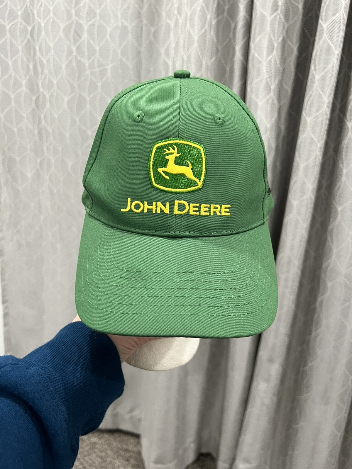 John Deere Authentic Brand Green Hat with Yellow Deer Logo and Letters Snapback