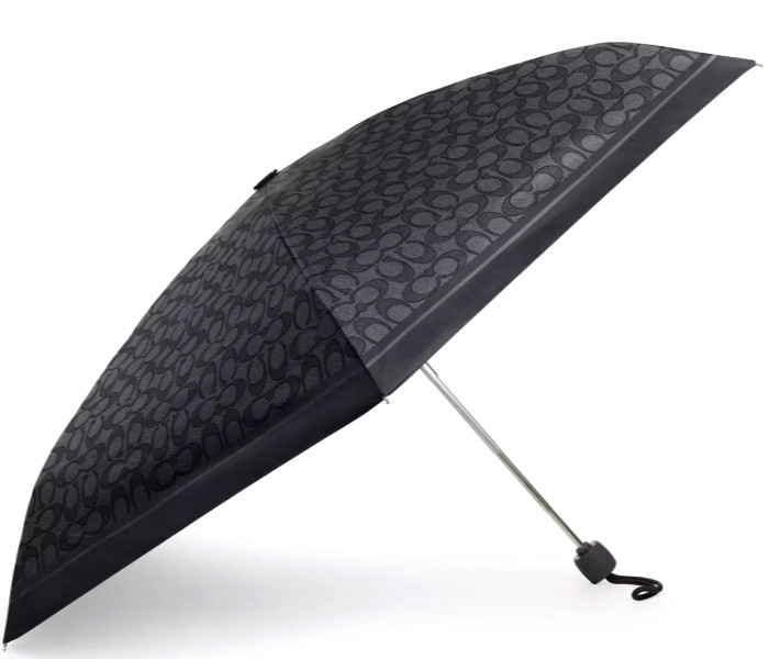 💙Coach UV Protection Mini Umbrella - CZ197 Graphite Signature Print - NWT