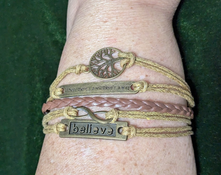 Retro Vintage Handmade PU Leather Woven Rope Adjustable Inspirational Bracelet