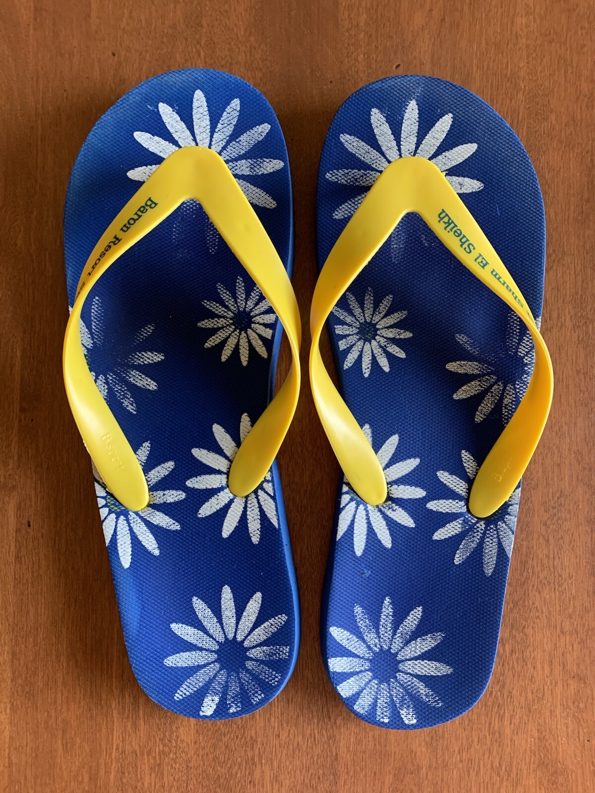 Mens B.Sport Beach Colorful Floral Blue Flip Flops Comfort Casual Thong Sandals