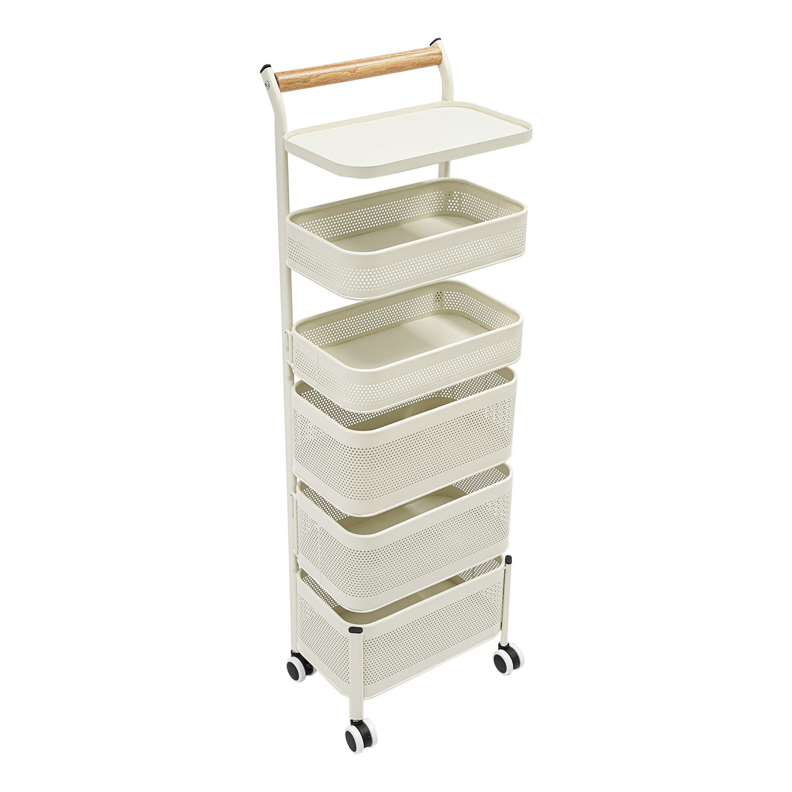 6 Tier Vegetable Rotating Basket Rack Fruit Snack Storage Kitchen Organizer