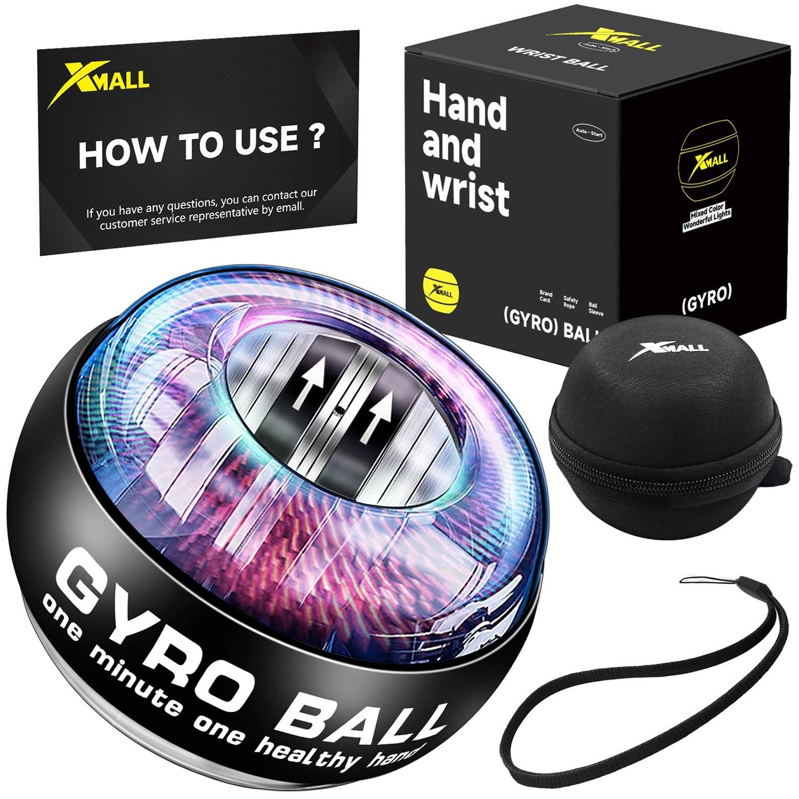 Torque Ball Hand Exerciser, Grip Strength Trainer, Forearm Strengthener, Wris...