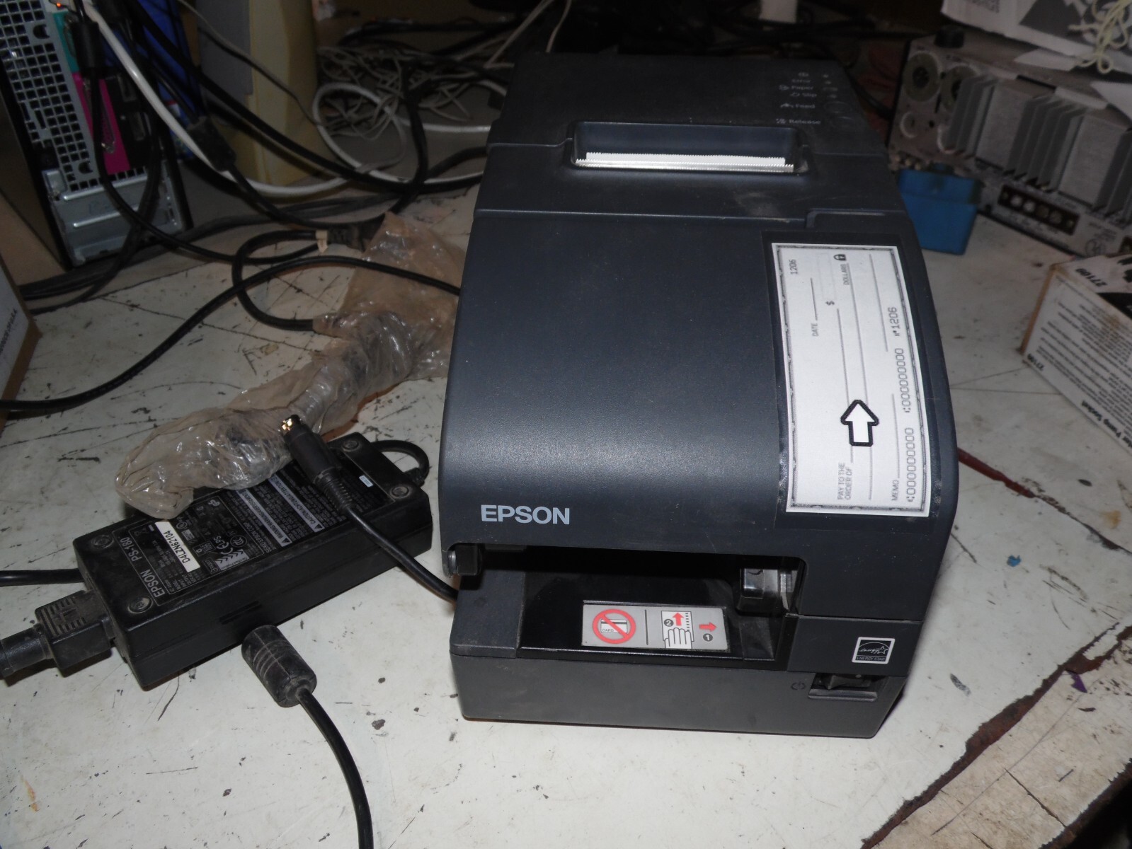 Epson TM-H2000 Dual Function Receipt Printer Check Processor w/ Power Cord