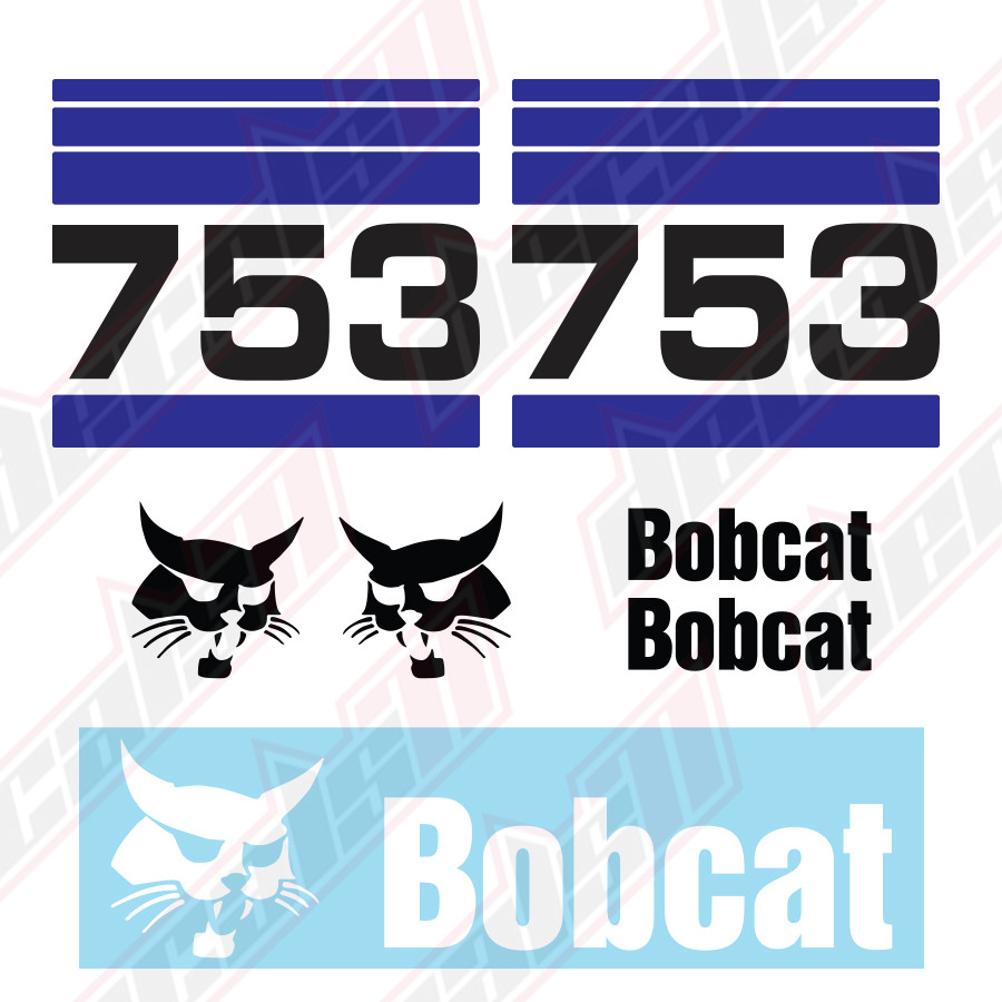 Bobcat 753 Skid Steer Set Vinyl Decal Sticker