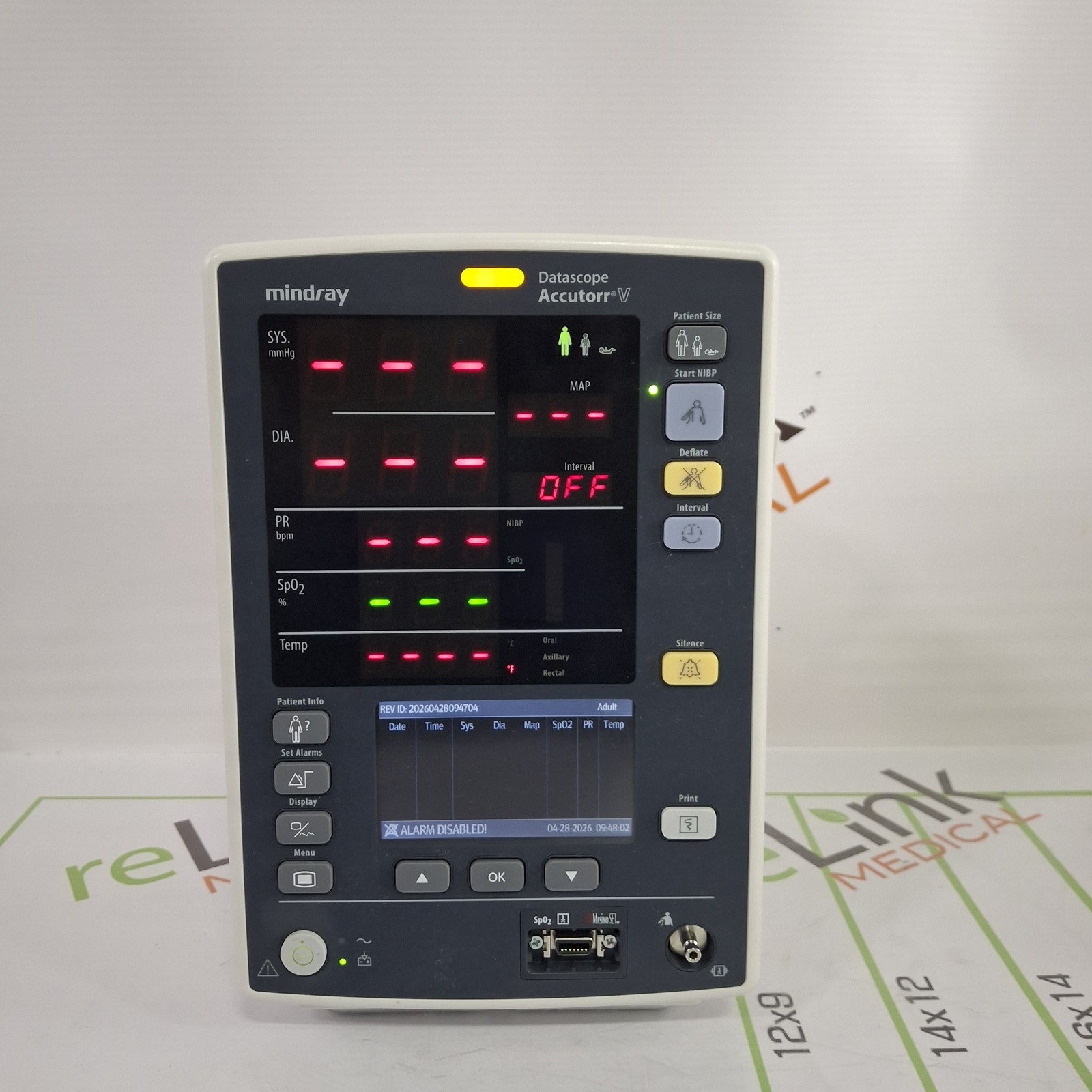 Mindray Datascope Accutorr V Vital Signs Monitor