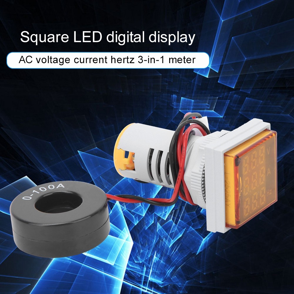Multifunction Digital Meter Square 3-Digit Display AC Voltage Current BT0