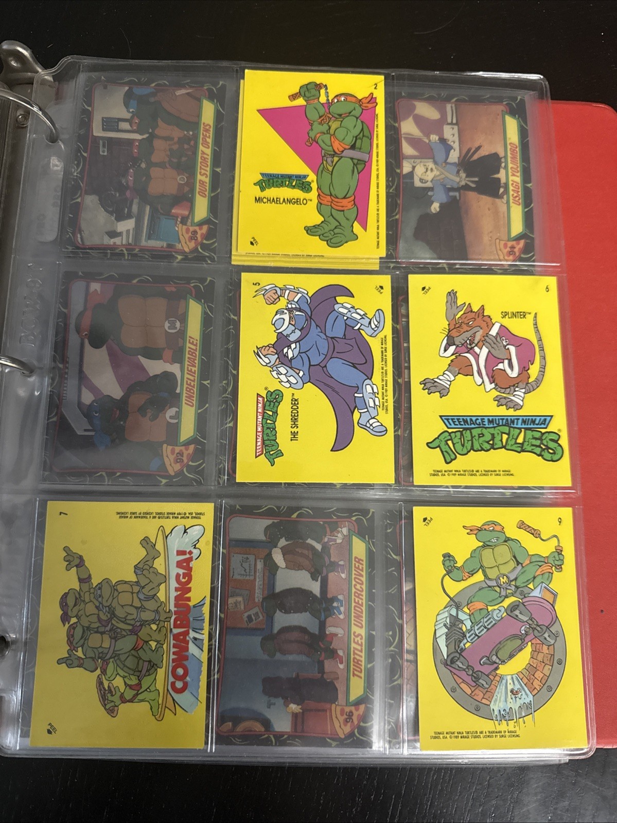 1989 Topps Teenage Mutant Ninja Turtles Sticker Insert Cards - You Pick - TMNT
